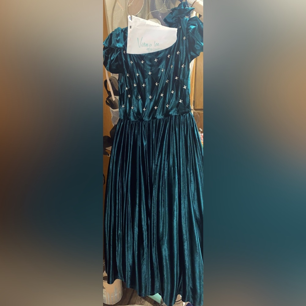 Ivy City Co Green Velvet Maxi Dress